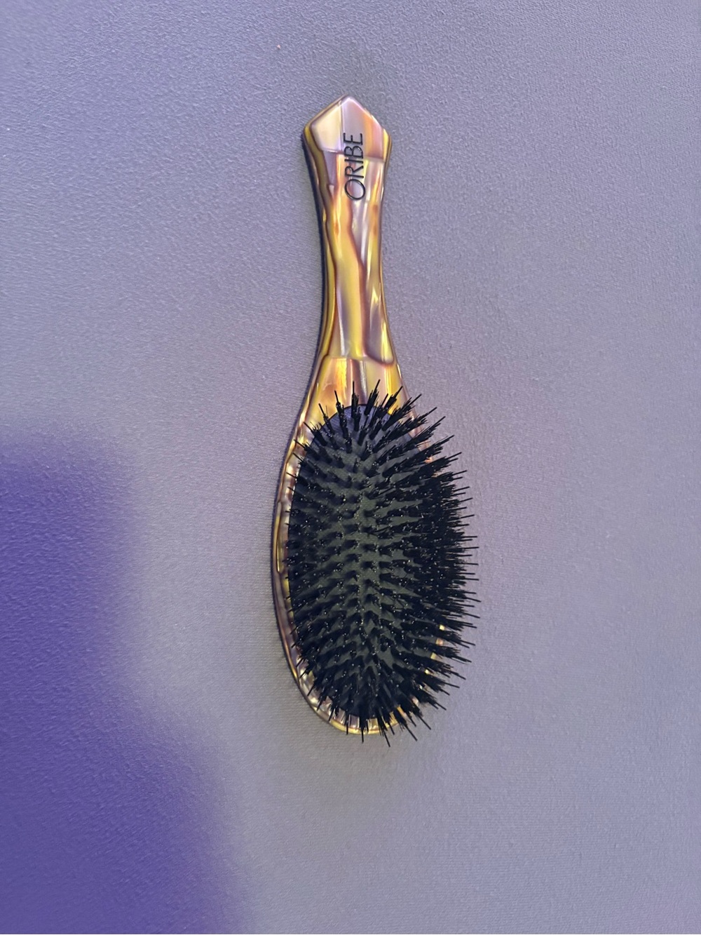 Oribe Iridescent Gold-Purple Paddle Brush with Black Bristles